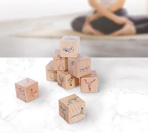 Wooden Yoga Dice Set