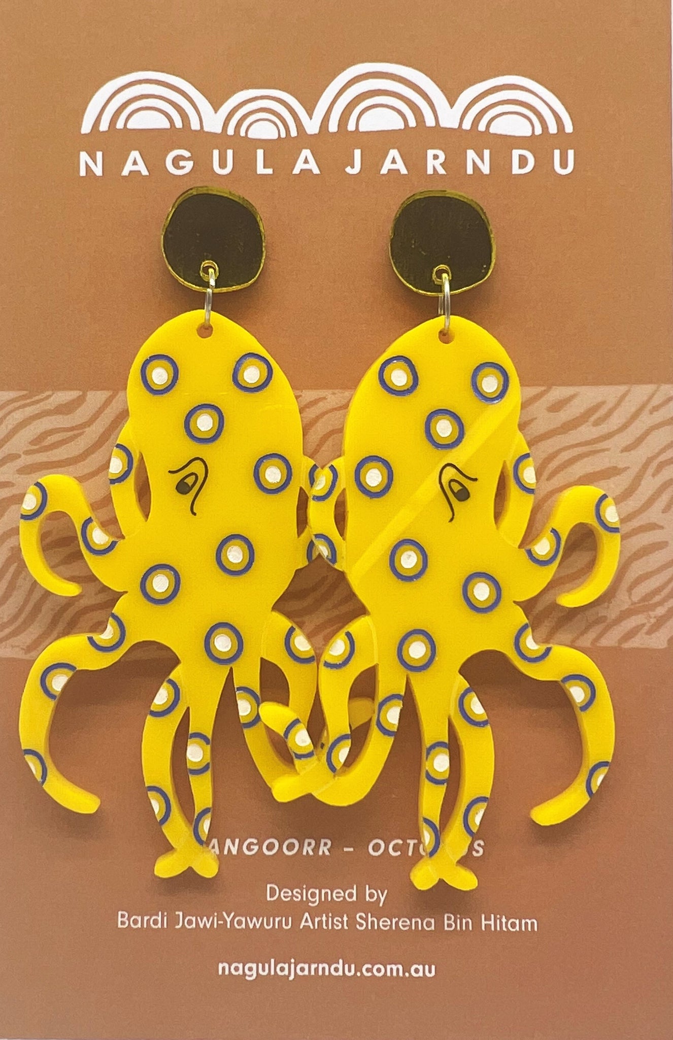 Blue Ringed Octopus "Jilangoorr" Earrings