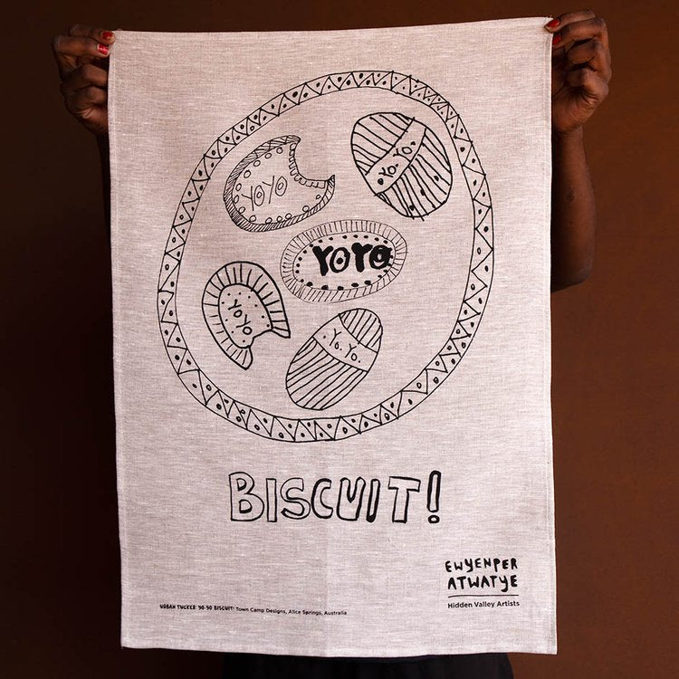 YoYo Biscuit Linen Tea Towel